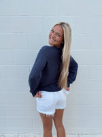 USA Navy Round Neck Sweater