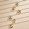 16 Assorted Pack of Bubble Design Initial Short Necklaces