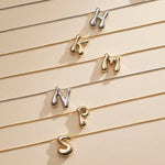 16 Assorted Pack of Bubble Design Initial Short Necklaces