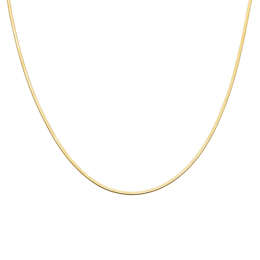 Waterproof Micro Herringbone Necklace