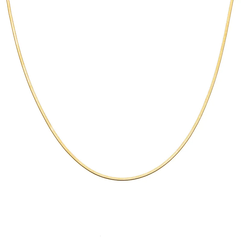 Waterproof Micro Herringbone Necklace