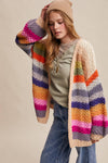 Rainbow Hand-Crochet Open Cardigan LSW0620