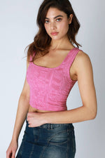 Nikibiki Double Lace Square Crop Top