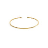 24K Gold Adjustable Thin Hammered Bangle
