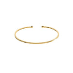 24K Gold Adjustable Thin Hammered Bangle