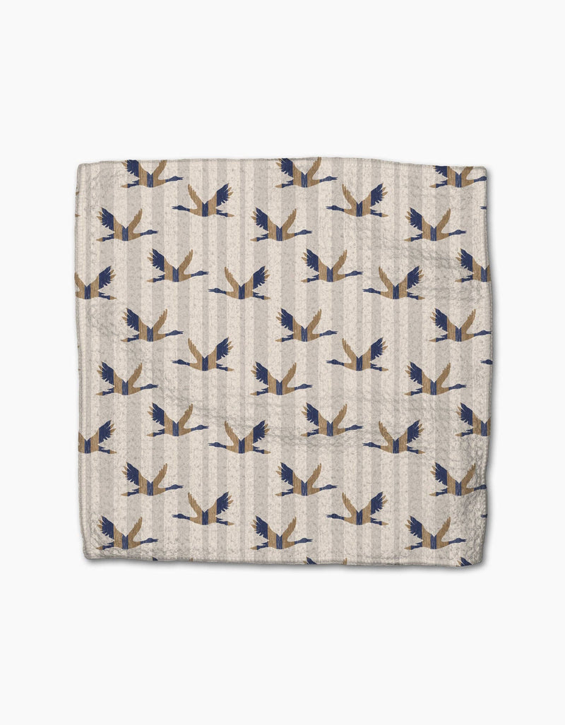Striped Nautical Birds Dishcloth Set