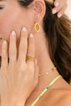 Waterproof Gold Triple Stacked Ring
