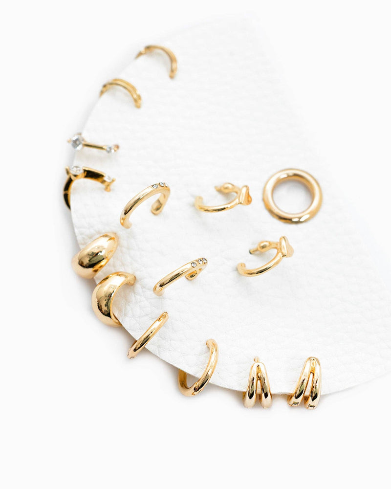 Dainty Huggie Hoop Variety Earring Set of 7