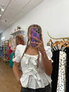 Bridgerton Belle White Blouse: White