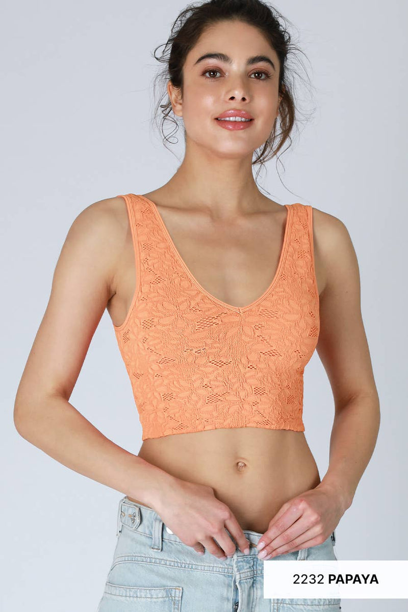 Nikibiki Lace V Neck Tank Top