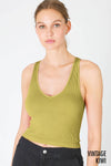 Nikibiki Vintage V Neck Crop Top