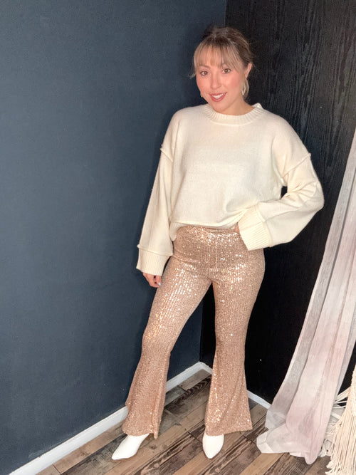 Be a Star Sequin Flare Pants