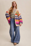 Rainbow Hand-Crochet Open Cardigan LSW0620