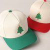 Christmas Tree Embroidery Canvas Baseball Cap