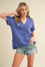 Ellen V- Neck Linen Top