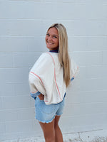 USA Lightweight Crewneck: Cream