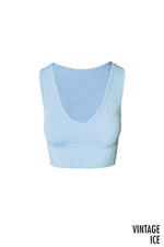Nikibiki Vintage Plunge V-Neck Seamless Crop Top