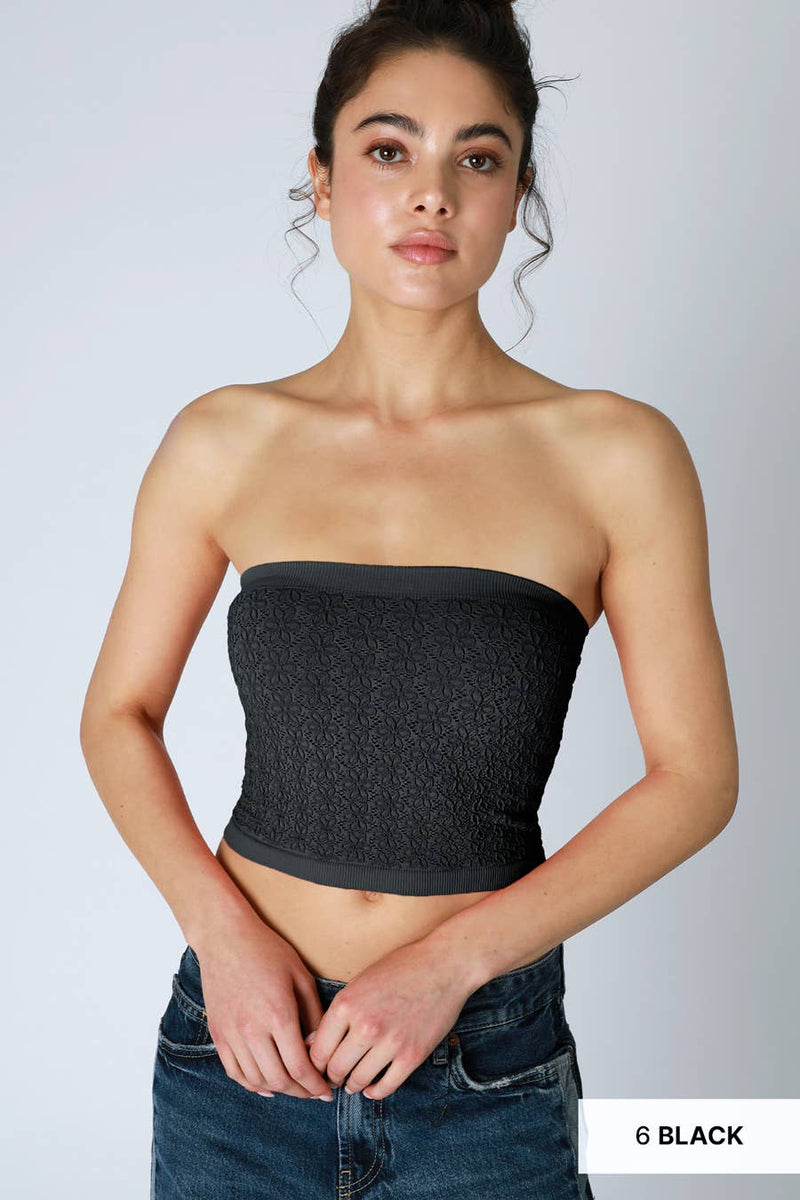 Nikibiki Floral Lace Tube Top