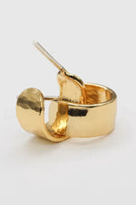 24K Gold Mini Hammered Hoops