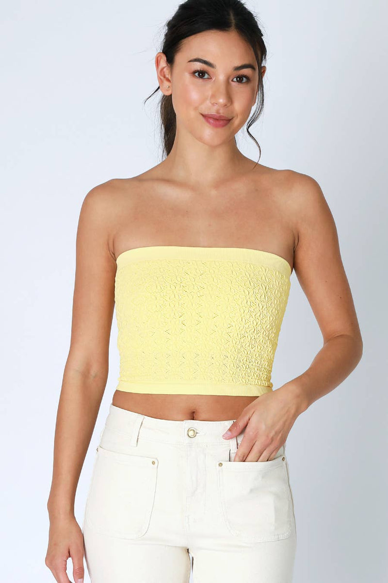 Nikibiki Floral Lace Tube Top