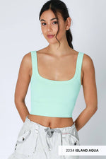 Nikibiki Scoop Chevron Ribbed Crop Top