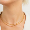 Waterproof Gold Paperclip Layered Choker