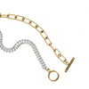 Waterproof Gold Tennis and Paperclip Choker