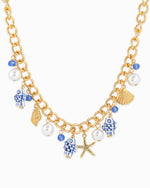 Sea Life Marine Blue Fish Ceramic Charm Necklaces