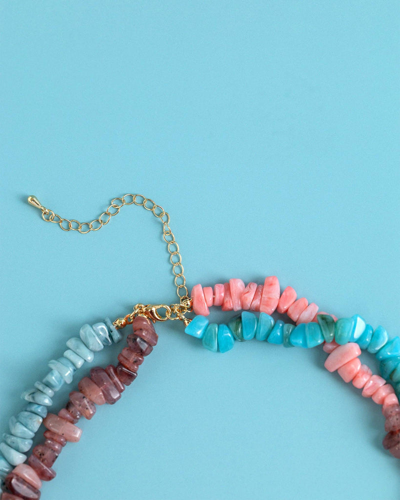 Coral Mirage Shell Pendant Necklace
