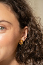 18k Gold Looped Duo Studs