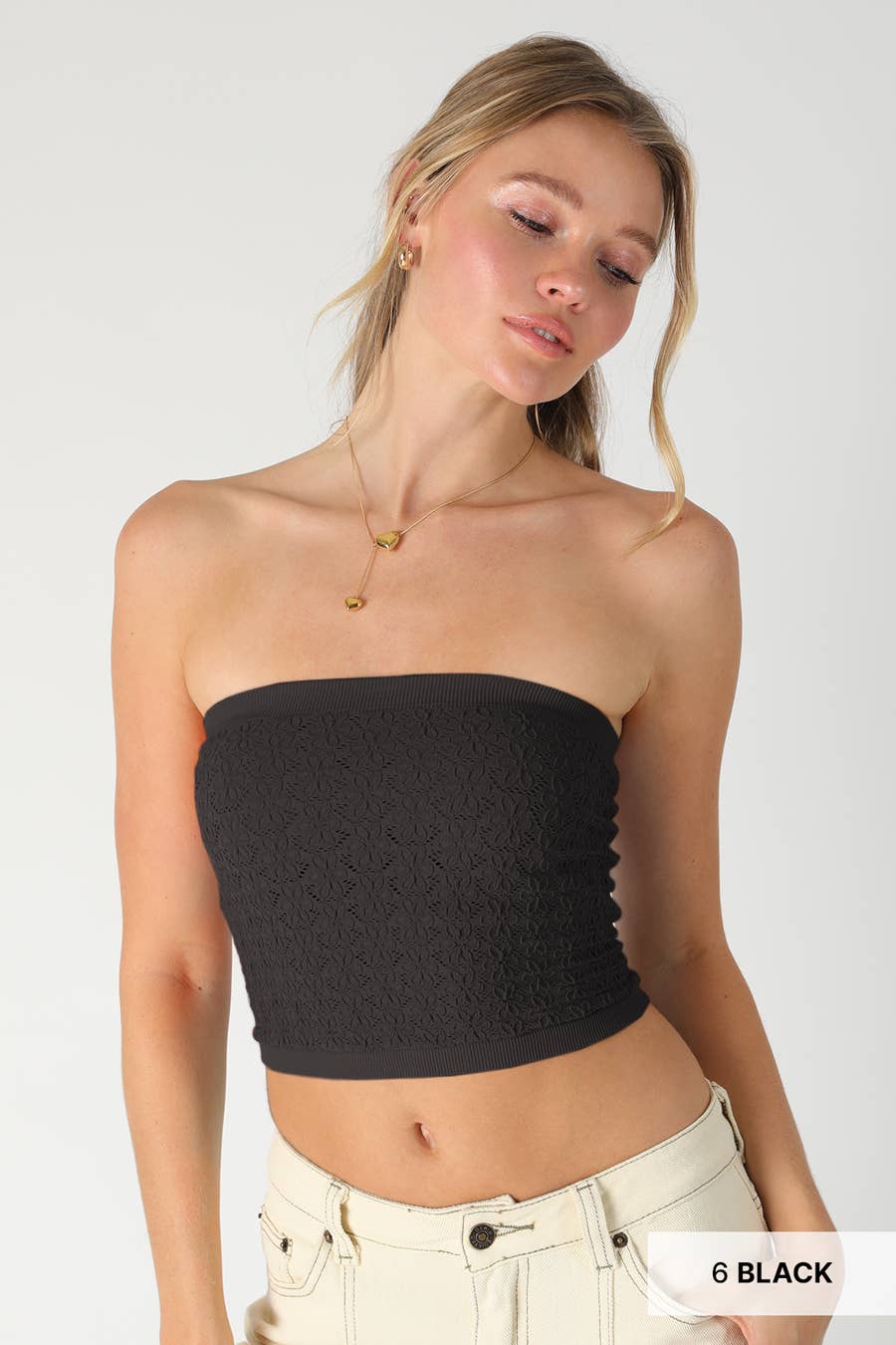 NIKIBIKI Floral Lace Tube Top – TheAllyCatWalk