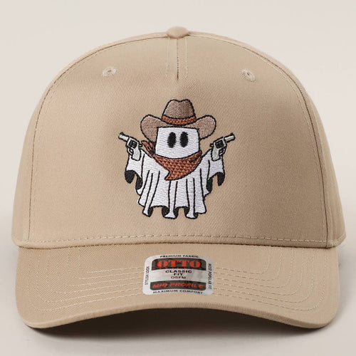 Western Vibes Cowboy Ghost Embroidered Trucker Hat