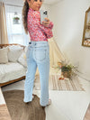 The Influencer 90's Vintage High Rise Straight Flare Jeans