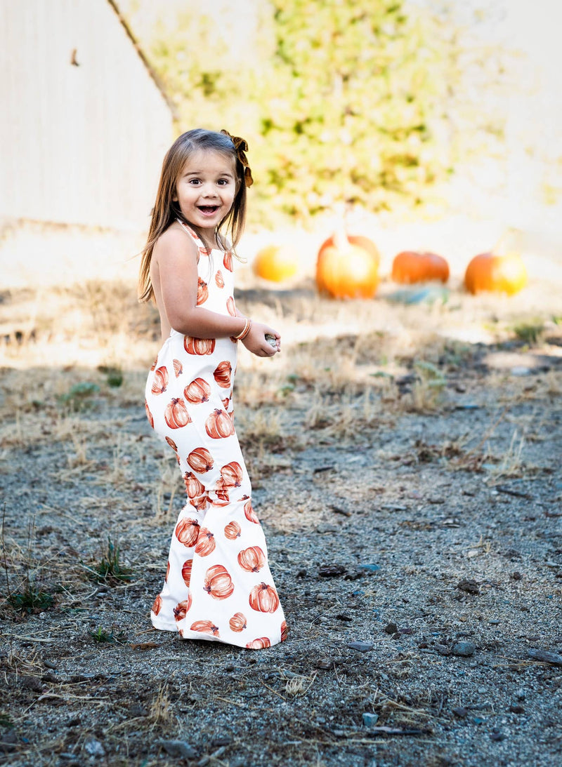 Andi Pleated Bell Bottom Jumpsuit  - Pumpkin Patch