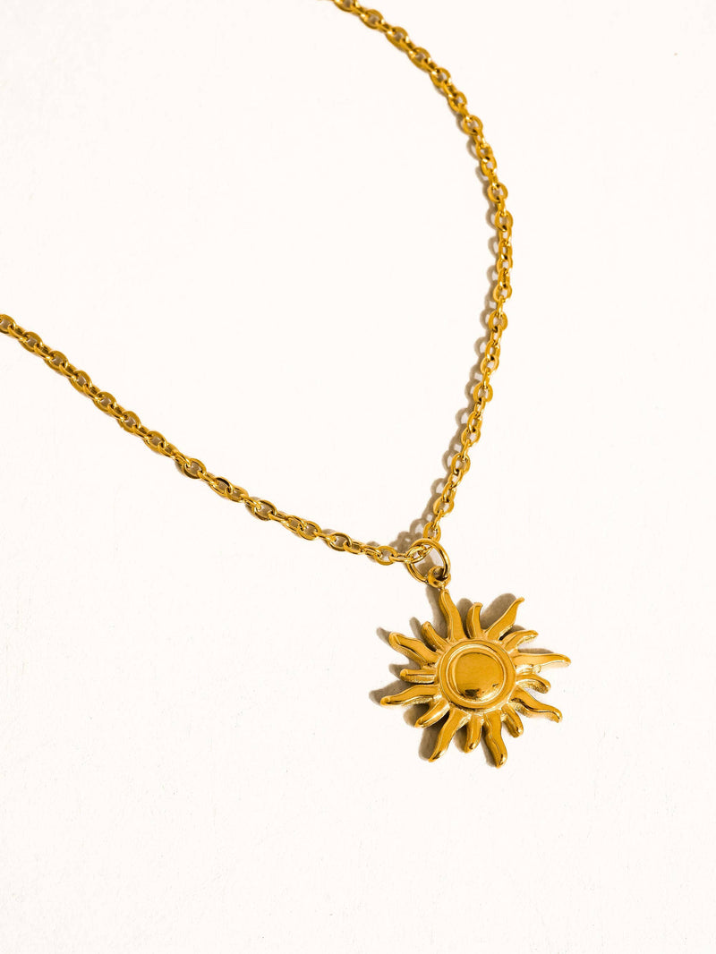 Costa 18K Gold Sun Necklace