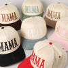 MAMA Typographic Design Embroidery Baseball Cap: Denim / ONE SIZE