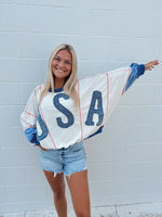 USA Lightweight Crewneck: Cream