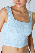 Nikibiki Double Lace Square Crop Top