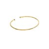 24K Gold Adjustable Thin Hammered Bangle