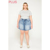 Mica Super High Rise Raw Hem Mid Length Shorts