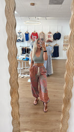 Sunset Floral Boho Joggers