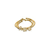 18K Gold Shiny Adjustable Initial Ring - Set of 16