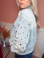 Stones & Studs Oversized Denim Jacket