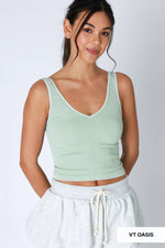 Nikibiki Vintage V Neck Crop Top