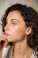 18k Gold Looped Duo Studs