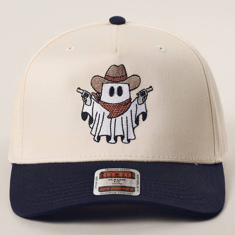 Western Vibes Cowboy Ghost Embroidered Trucker Hat