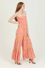 Groovy Sunsets Smocked Bell Bottom Jumpsuit