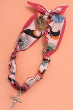 Handcrafted Scarf Interchangeable Charm Necklace | 80N92095