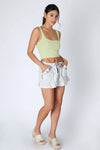 Nikibiki Scoop Chevron Ribbed Crop Top