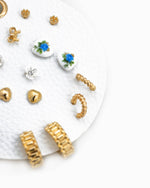 Ceramic Heart Mix Variety Earring Set of 10